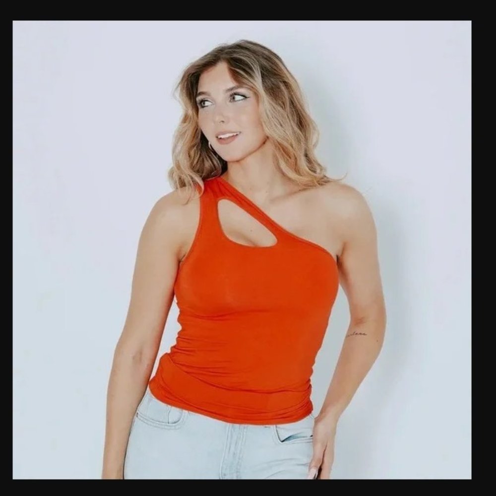 One Shoulder Cut-Out Brami  NWT